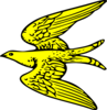 Gold Bird Symbol Clip Art